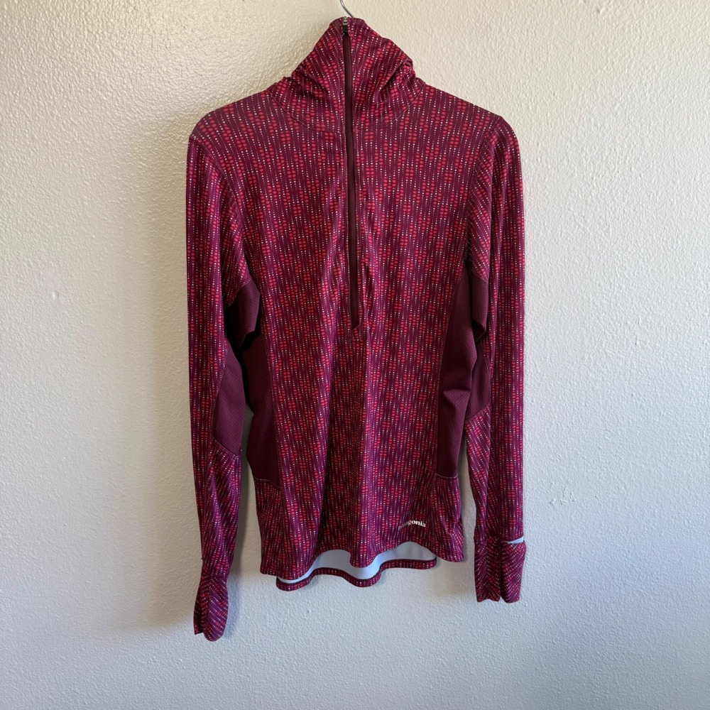 Patagonia Women's Medium Magenta All Weather Zip Neck Hoody Outdoor Travel